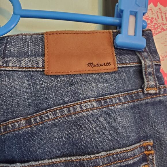 Madewell 9" High Risers Skinny Skinny Distressed Blue Jeans Size 25 - Picture 5 of 10